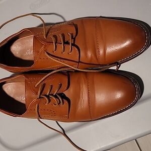 Brown leather dress shoes, 10.5